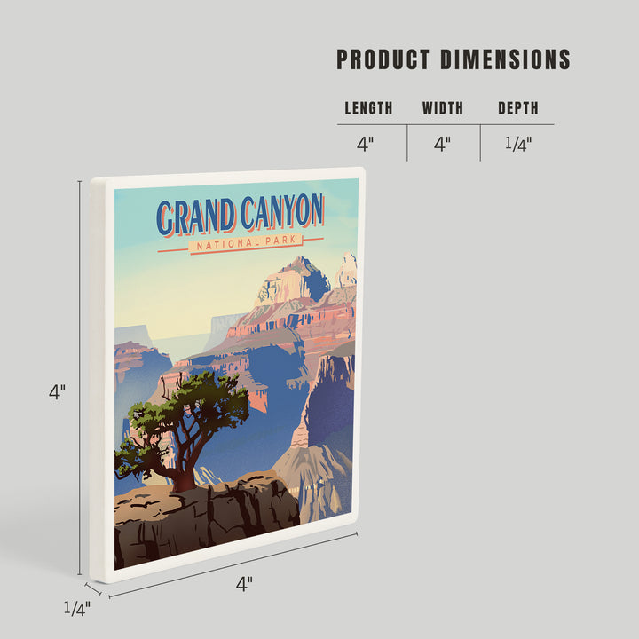 Grand Canyon National Park, Arizona, Lithograph, Coasters