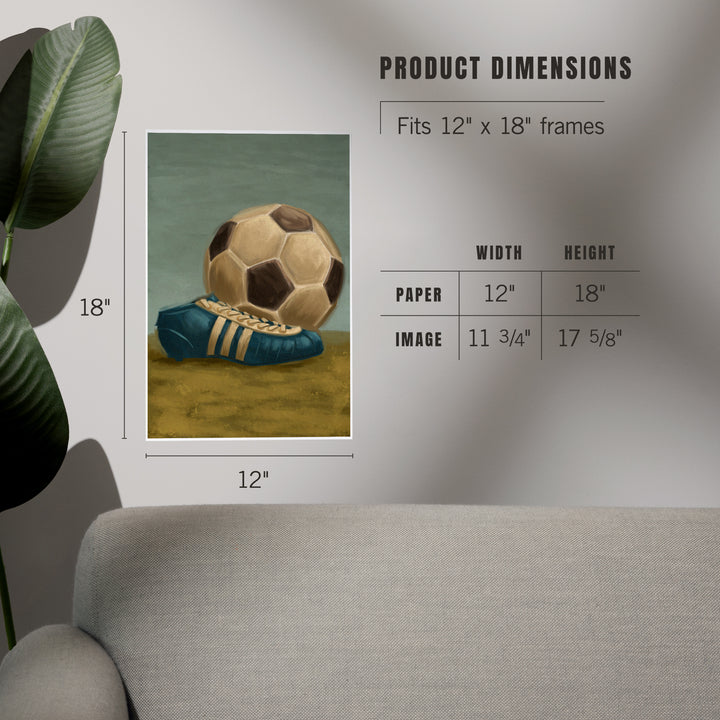 Soccer Ball and Cleat, Oil Painting, Art & Giclee Prints