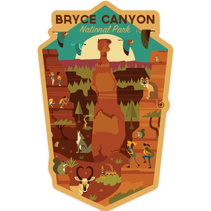 Bryce Canyon National Park, Utah, contours, Vinyl Sticker