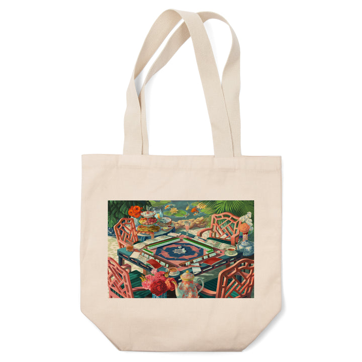 Oil Painting, Mahjong Life, Tote Bag