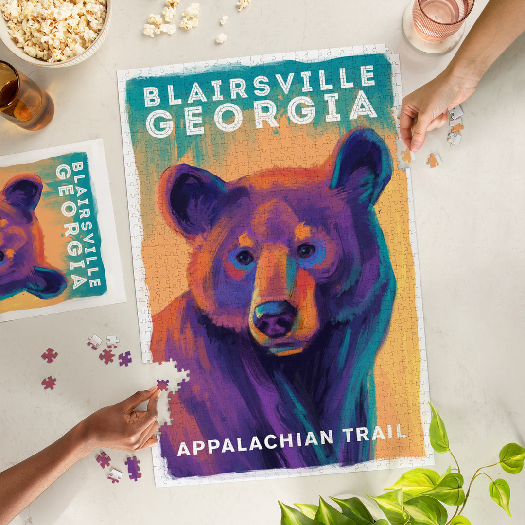 Blairsville, Georgia, Vivid, Black Bear, Jigsaw Puzzle