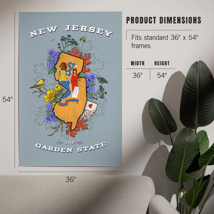 New Jersey, State Treasure Trove, State Series, Art & Giclee Prints