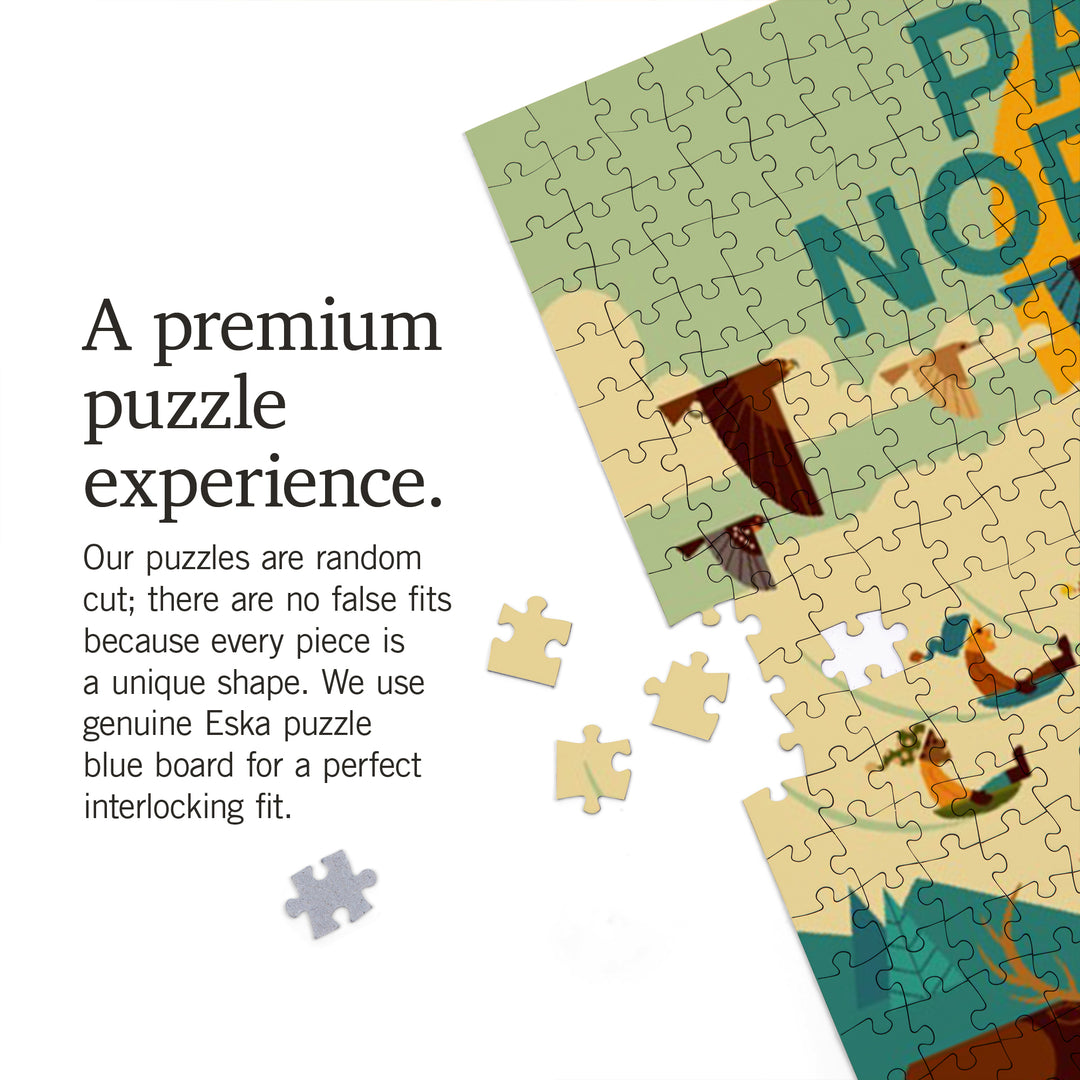 Pacific Northwest, Geometric, The Mountains Are Calling, 1000 Piece Jigsaw Puzzle