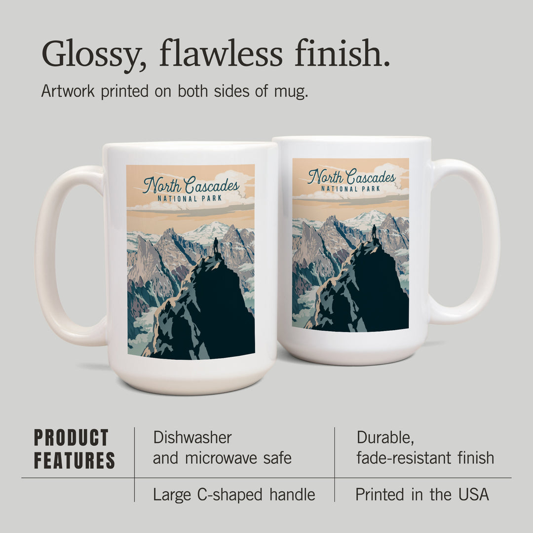 North Cascades National Park, Washington, Painterly National Park Series, Ceramic Mug