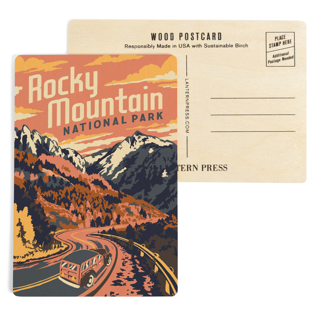 Rocky Mountain National Park, Colorado, Explorer, Wood Sign and Postcards