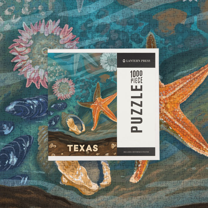 Texas, Painterly, Tiny World Huge Wonders, Starfish and Shells, Jigsaw Puzzle