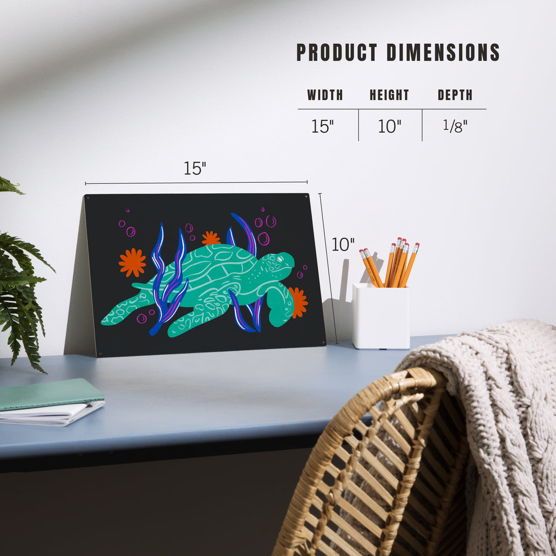 Lush Environment Collection, Sea Turtle, Wood Sign and Postcards