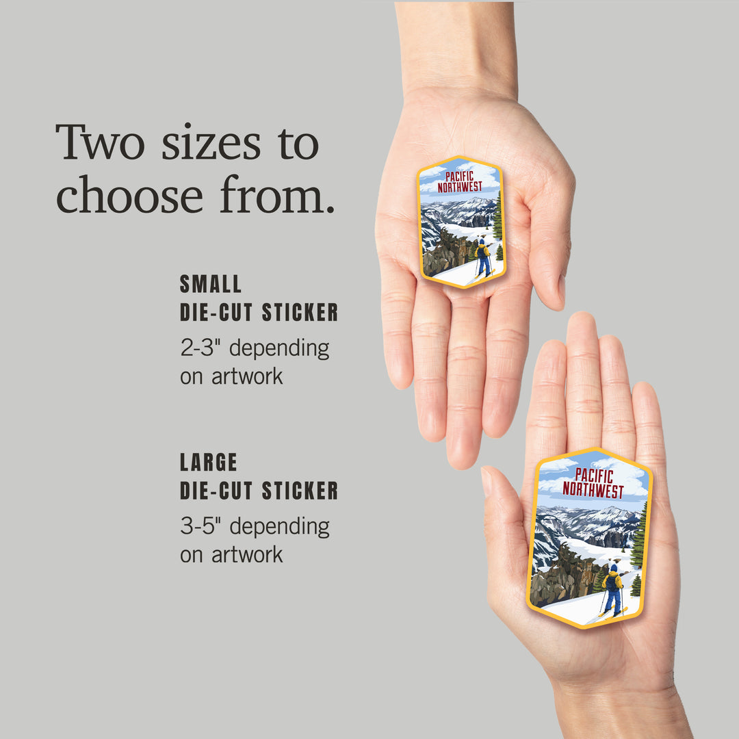 Pacific Northwest, Painterly, Enjoy The View, Vinyl Sticker