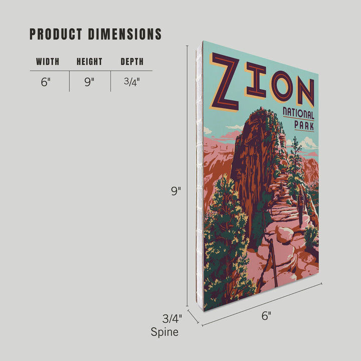 Lined 6x9 Journal, Zion National Park, Utah, Angel's Landing, Explorer Series, Lay Flat, 193 Pages, FSC paper