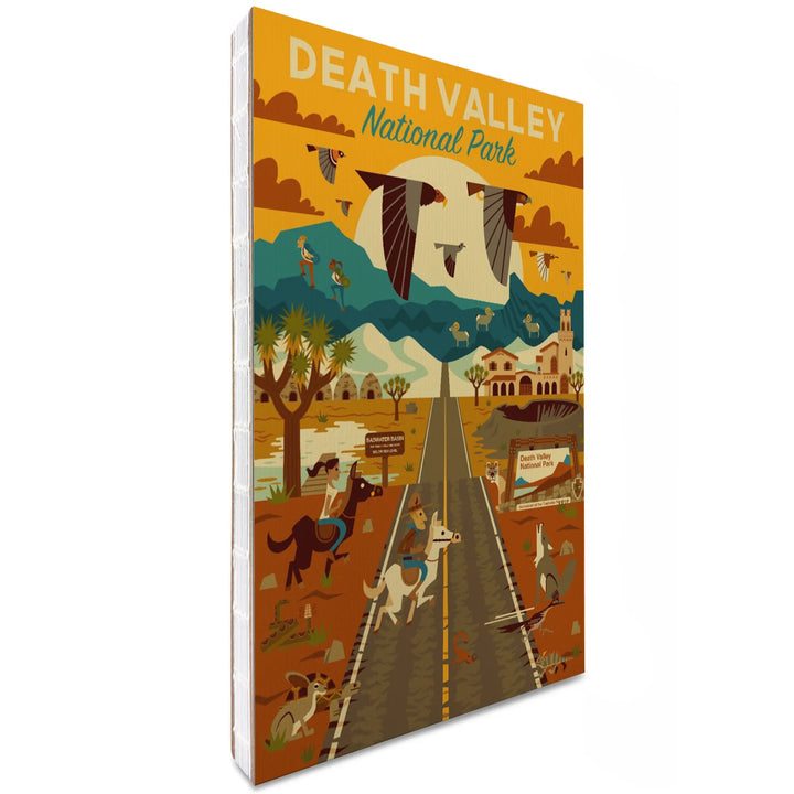 Lined 6x9 Journal, Death Valley National Park, California, Geometric National Park Series, Lay Flat, 193 Pages, FSC paper