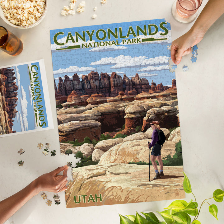 Canyonlands National Park, Utah, Hiker Scene, Jigsaw Puzzle