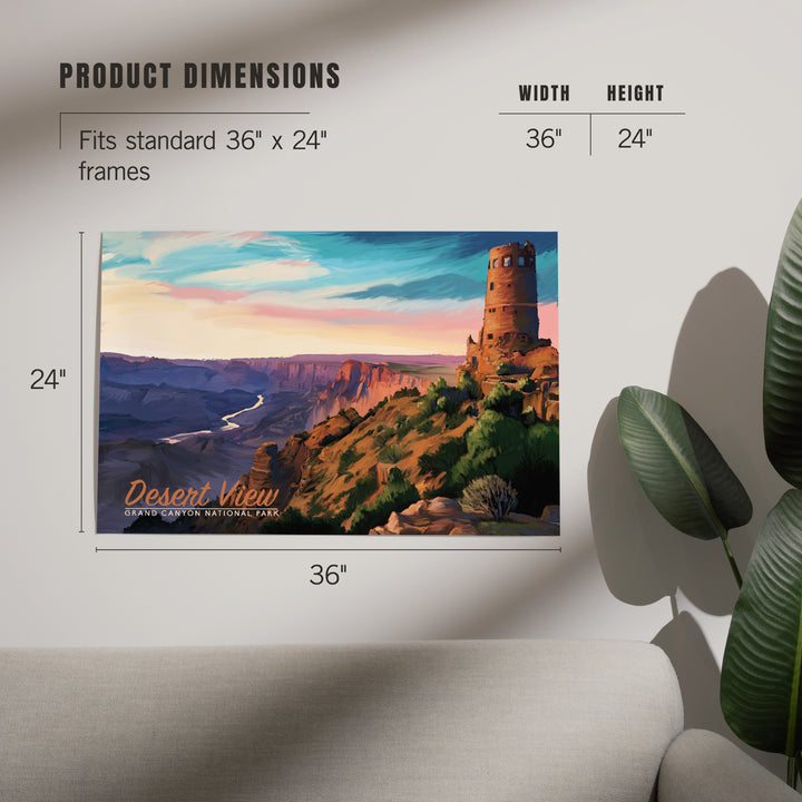Grand Canyon National Park, Watchtower, Oil Painting, Art & Giclee Prints
