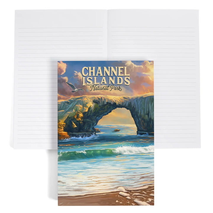 Lined 6x9 Journal, Channel Islands National Park, California, Oil Painting, Lay Flat, 193 Pages, FSC paper