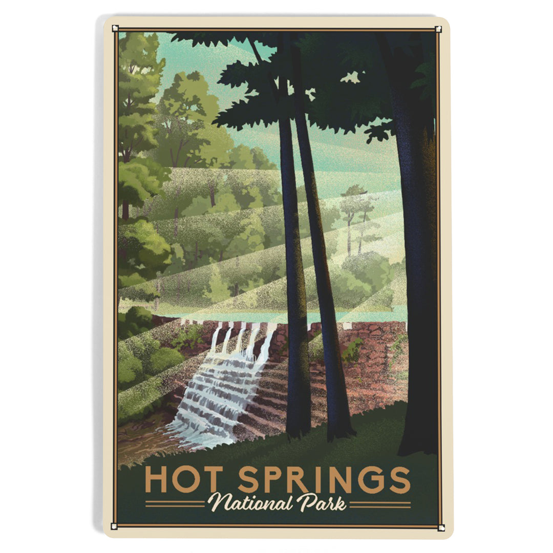 Hot Springs National Park, Lithograph, Metal Signs