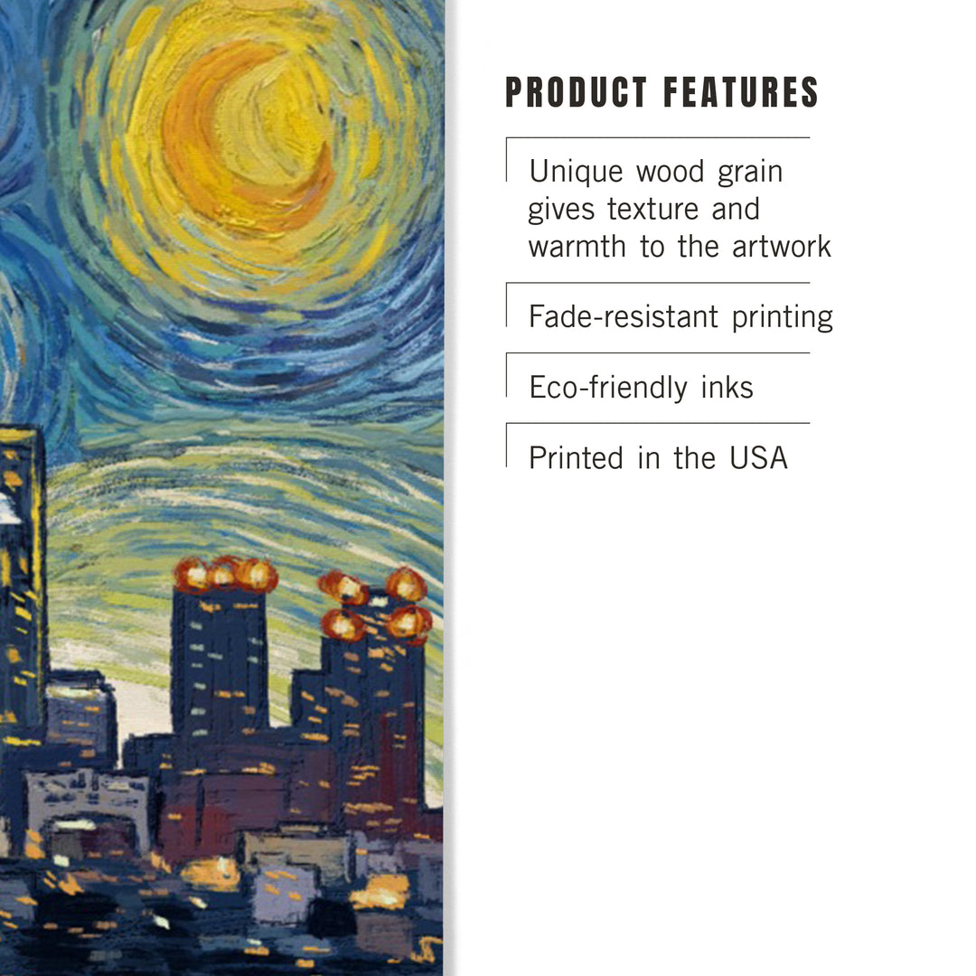 Los Angeles, California, Starry Night Series, Wood Sign and Postcards