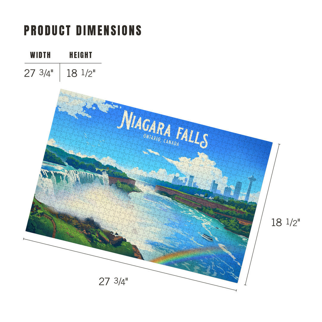 Niagara Falls, Ontario, Lithograph, Niagara Falls, Jigsaw Puzzle