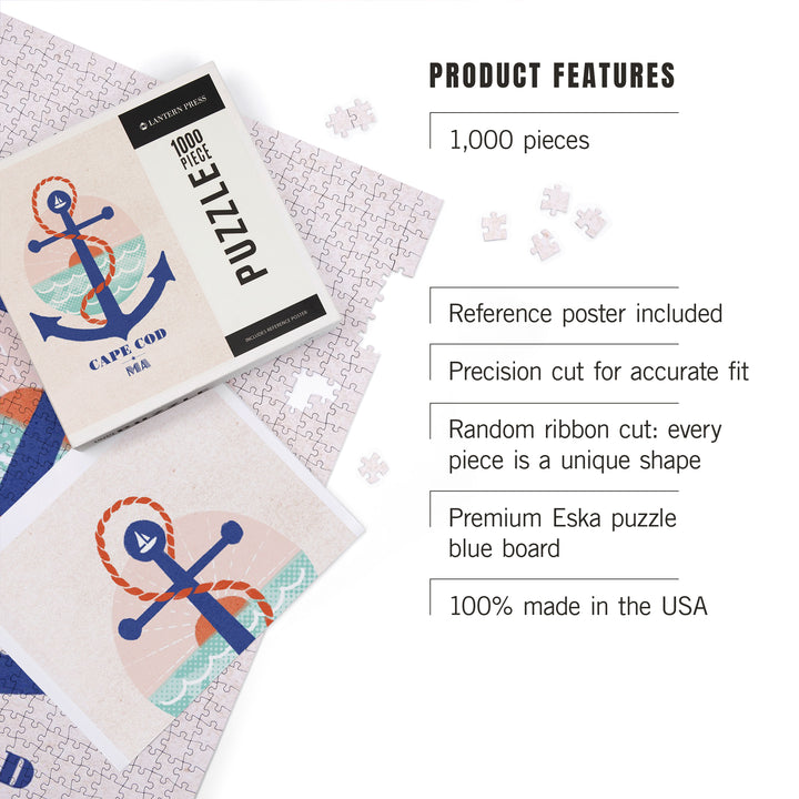 Cape Cod, Massachusetts, Dockside Series, Anchor, 1000 Piece Jigsaw Puzzle