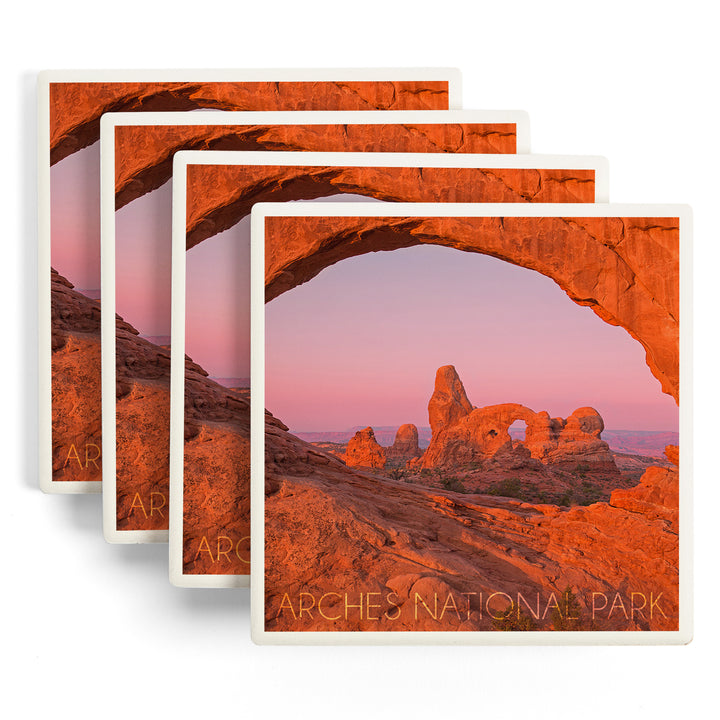 Arches National Park, Utah, Pink Sky, Coasters