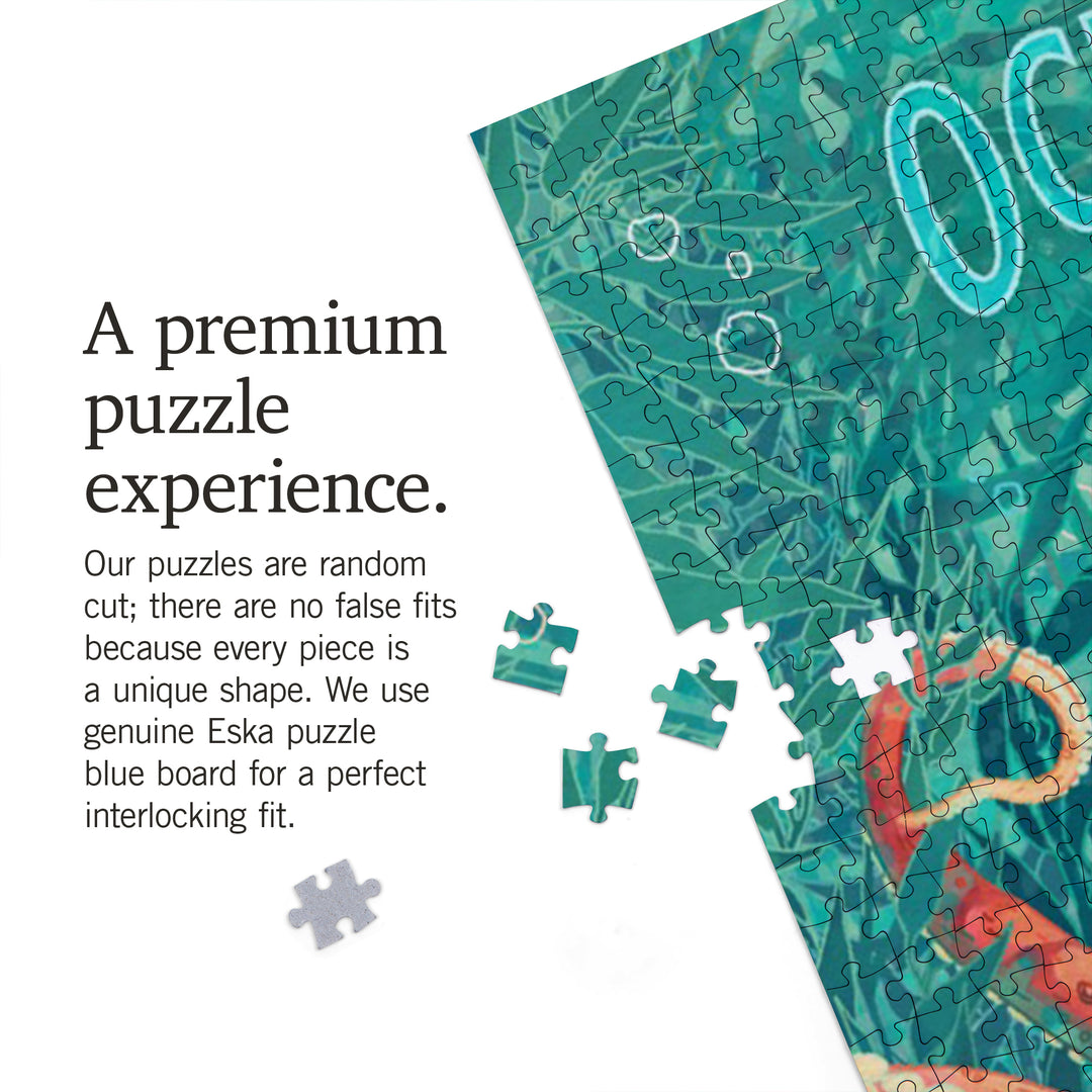 Olympic National Park, Washington, Fluid Linework, Octopus, 1000 Piece Jigsaw Puzzle