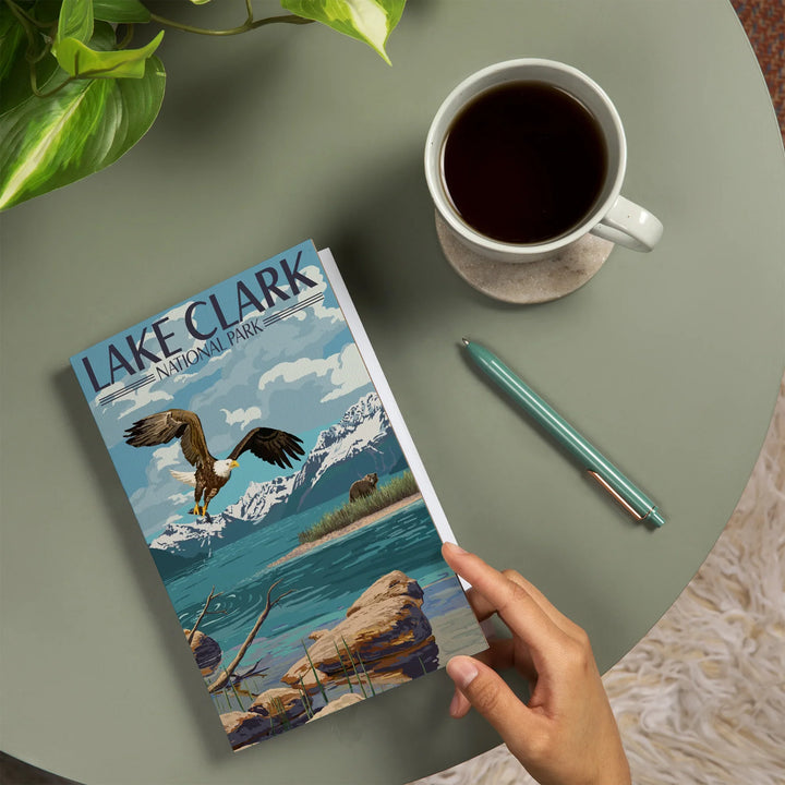 Lined 6x9 Journal, Lake Clark National Park, Alaska, Lake View, Lay Flat, 193 Pages, FSC paper