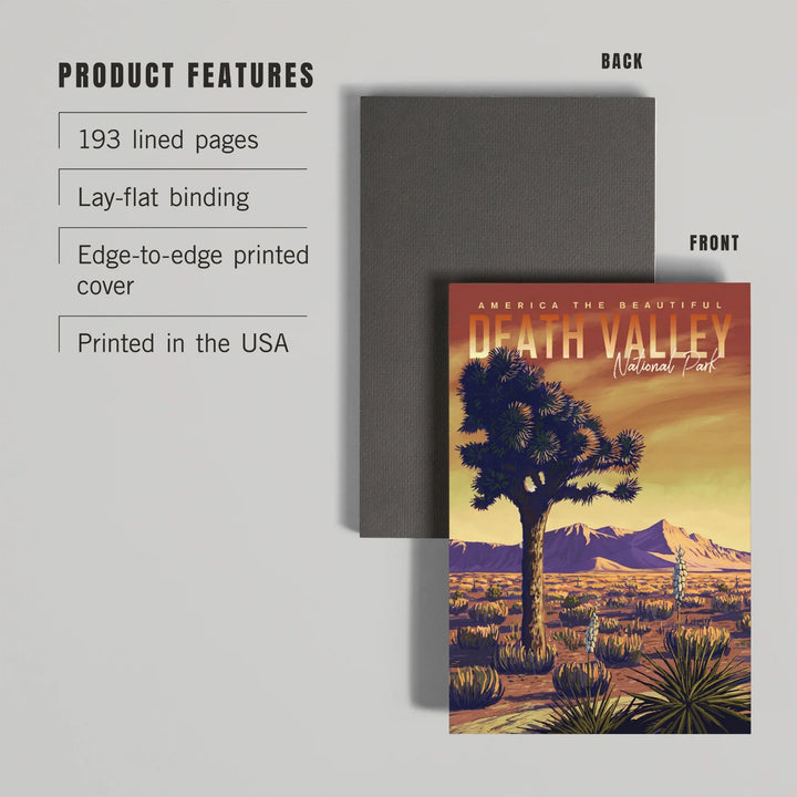 Lined 6x9 Journal, Death Valley National Park, Joshua Tree, Painterly Series, Lay Flat, 193 Pages, FSC paper