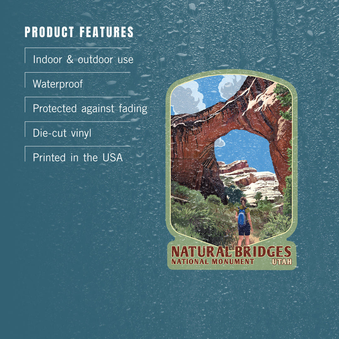 Natural Bridges National Monument, Utah, Sipapu Bridge, Contour, Vinyl Sticker