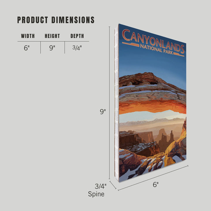 Lined 6x9 Journal, Canyonlands National Park, Utah, Arch, Painterly Series, Lay Flat, 193 Pages, FSC paper