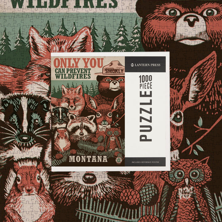 Montana, Smokey Bear and Woodland Creatures, Officially Licensed, Jigsaw Puzzle