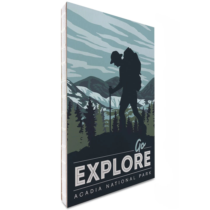 Lined 6x9 Journal, Acadia National Park, Maine, Go Explore, Backpacker, Lay Flat, 193 Pages, FSC paper