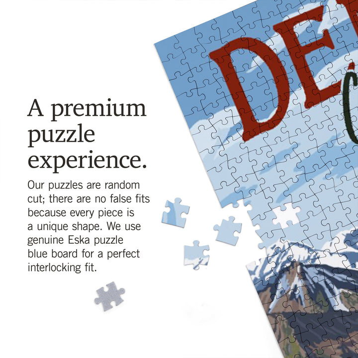 Denver, Colorado, Camper Van and Mountain Drive, Jigsaw Puzzle
