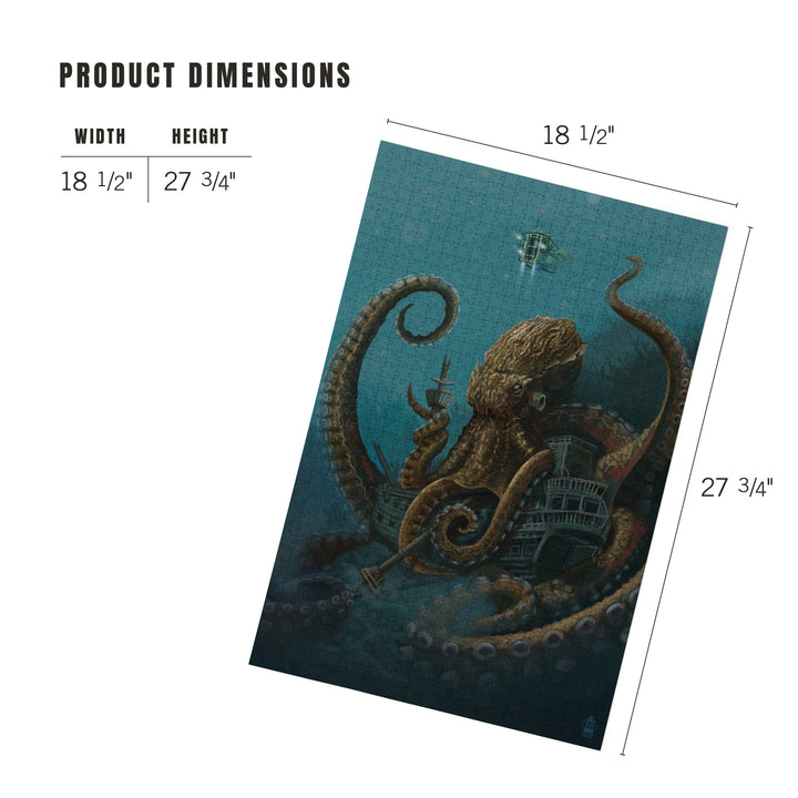 Octopus and Submersible, 1000 Piece Jigsaw Puzzle