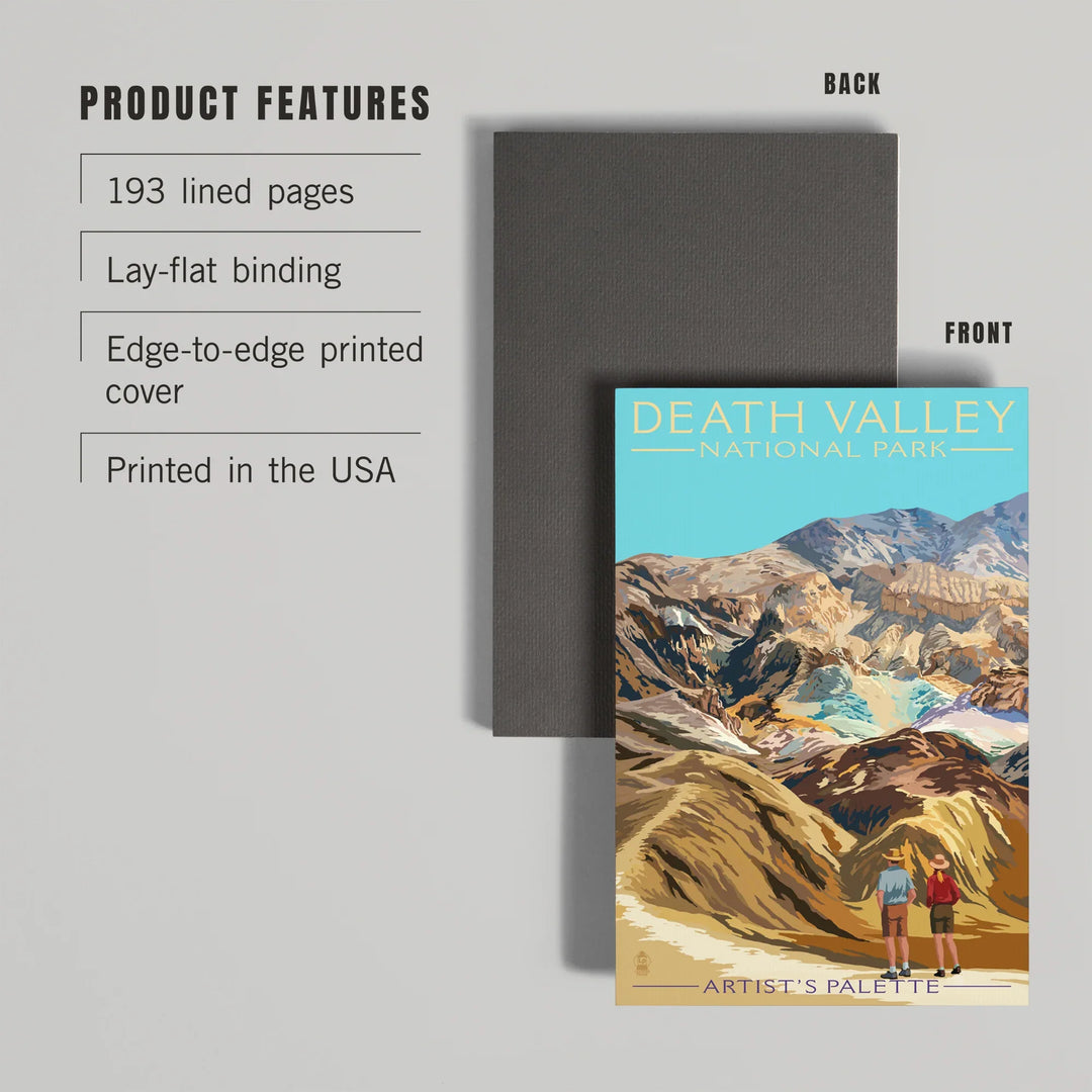 Lined 6x9 Journal, Death Valley National Park, California, Artist's Palette, Painterly Series, Lay Flat, 193 Pages, FSC paper