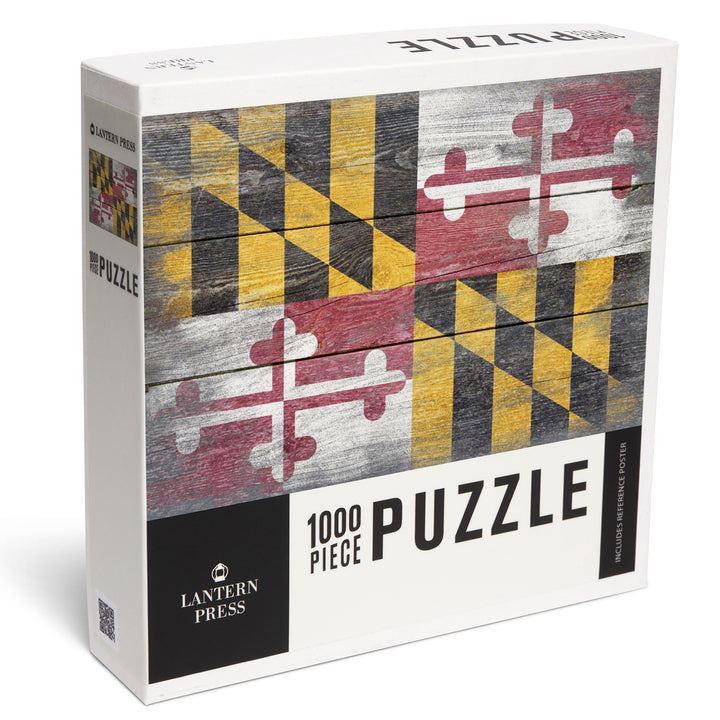 Rustic Maryland State Flag, 1000 Piece Jigsaw Puzzle