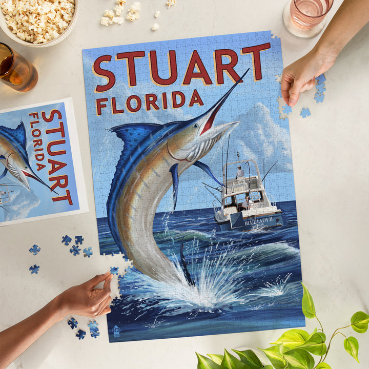 Stuart, Florida, Marlin Fishing Scene, Jigsaw Puzzle