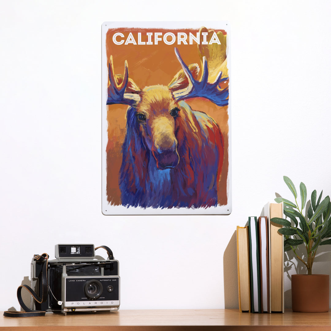 California, Vivid, Moose, Metal Signs