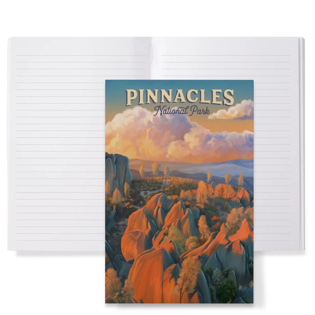 Lined 6x9 Journal, Pinnacles National Park, California, Oil Painting, Lay Flat, 193 Pages, FSC paper