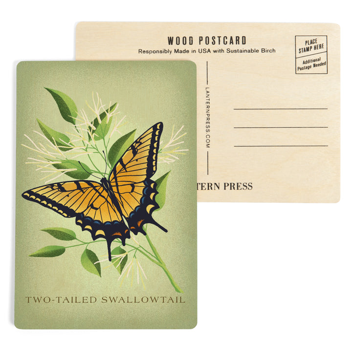 Vintage Flora, Two-Tailed Swallowtail, Wood Sign and Postcards