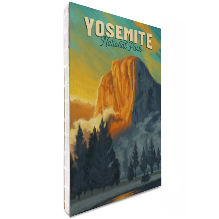 Lined 6x9 Journal, Yosemite National Park, California, El Capitan, Oil Painting, Lay Flat, 193 Pages, FSC paper
