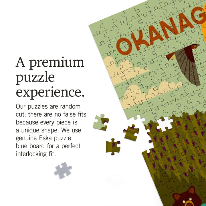 Okanagan, Canada, Geometric, Lake Life, 1000 Piece Jigsaw Puzzle