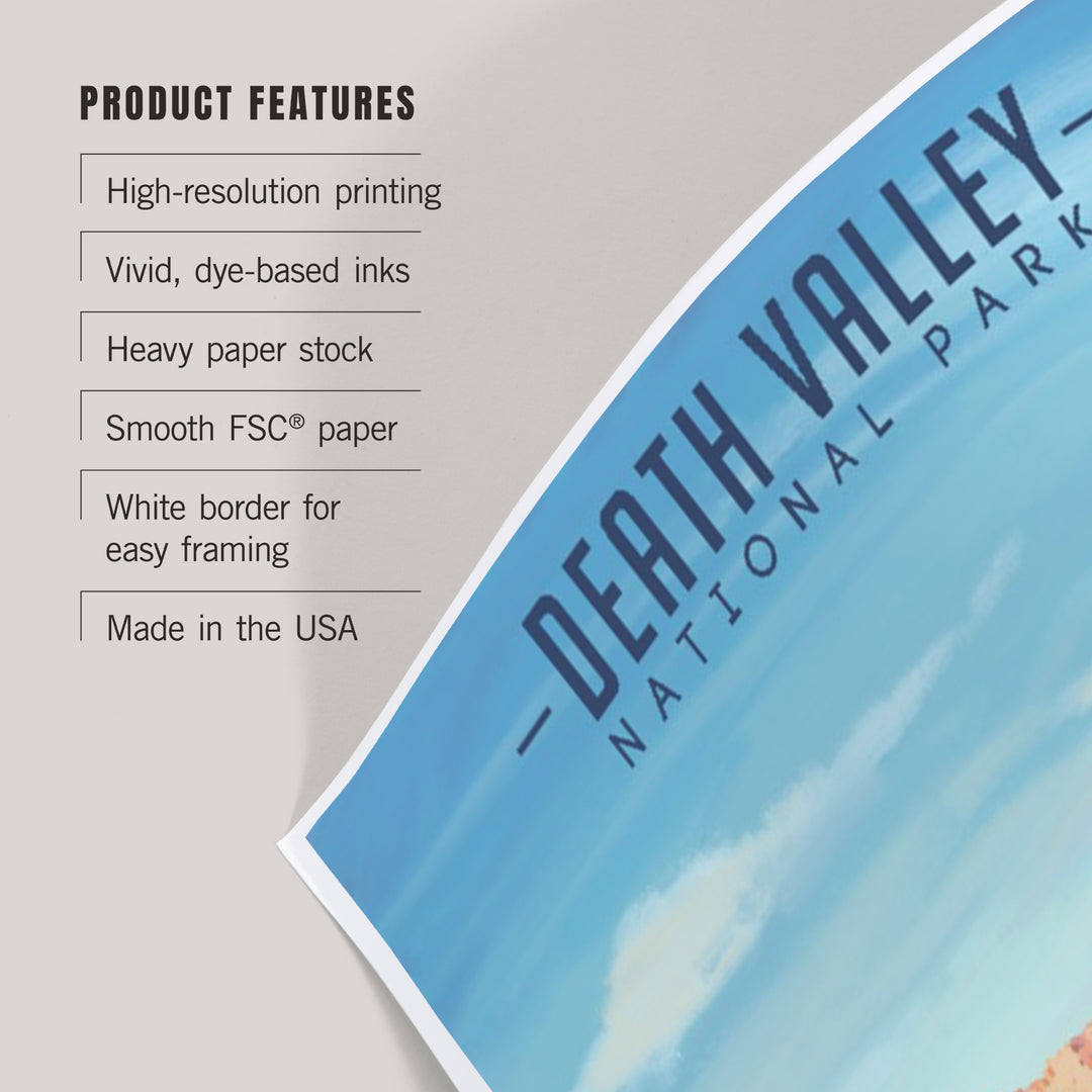 Death Valley National Park, California, Badwater Basin, Oil Painting, Art & Giclee Prints