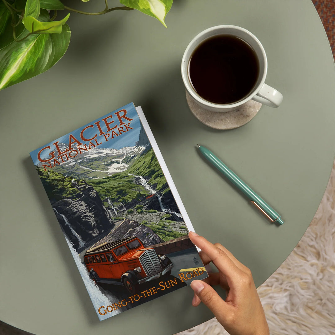 Lined 6x9 Journal, Glacier National Park, Montana, Going-To-The-Sun Road, Lay Flat, 193 Pages, FSC paper