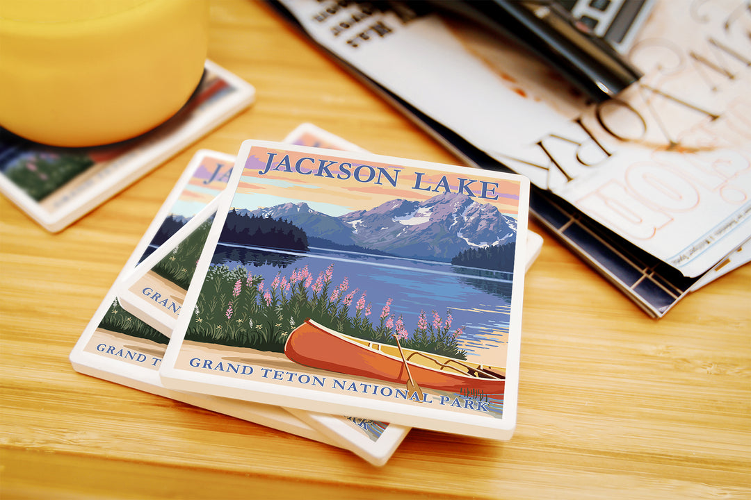 Grand Teton National Park, Wyoming, Jackson Lake, Coaster Set