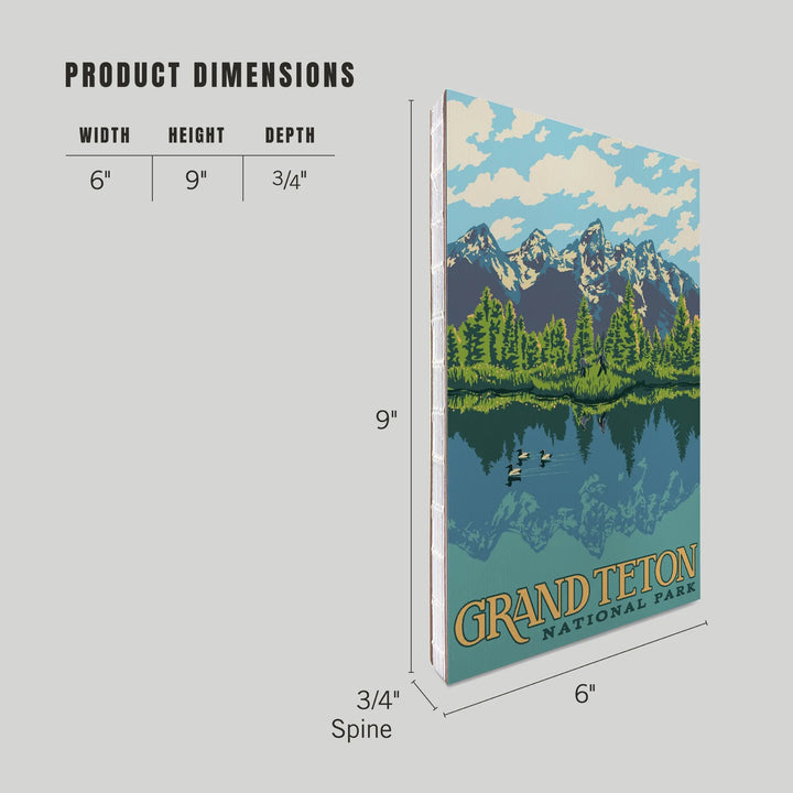 Lined 6x9 Journal, Grand Teton National Park, Wyoming, Explorer Series, Lay Flat, 193 Pages, FSC paper