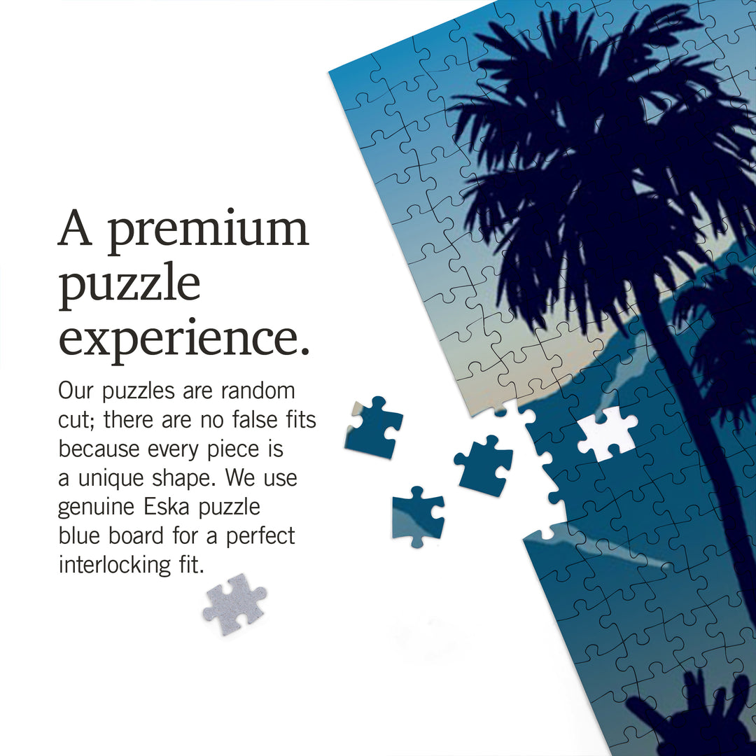 La Quinta, California, Go Explore, Hiker and Desert, Sunset, 1000 Piece Jigsaw Puzzle