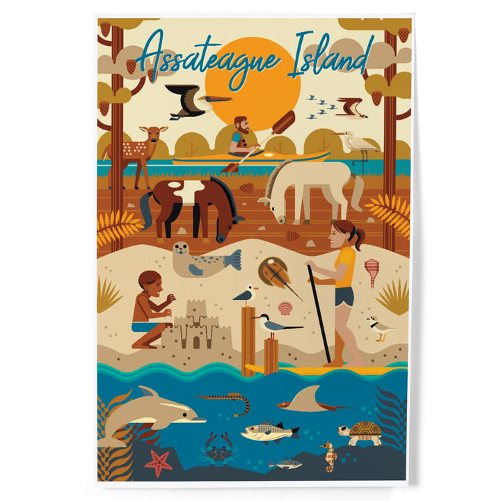 Assateague Island, Geometric, Art & Giclee Prints