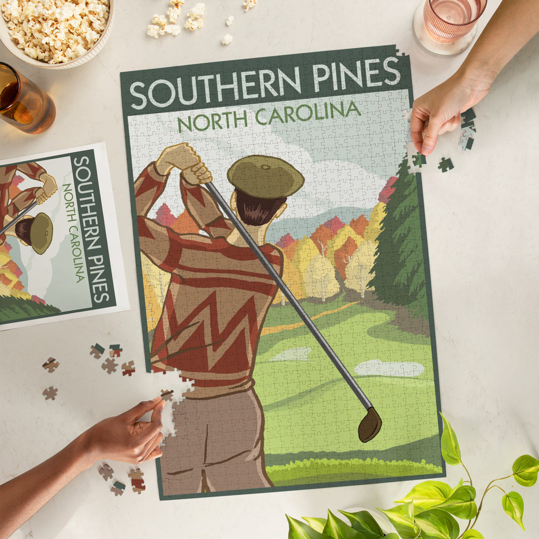 Southern Pines, North Carolina, Golfer, Jigsaw Puzzle