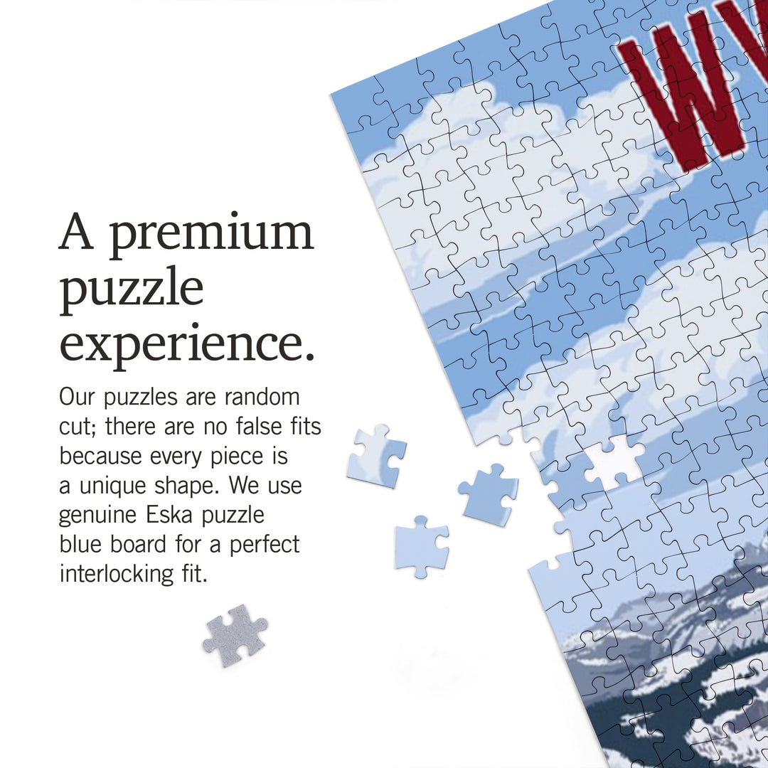Wyoming, Painterly, Enjoy The View, 1000 Piece Jigsaw Puzzle