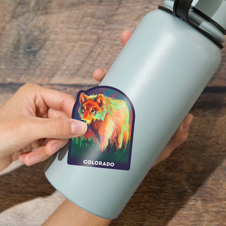Colorado, Vivid, Gray Wolf, Vinyl Sticker