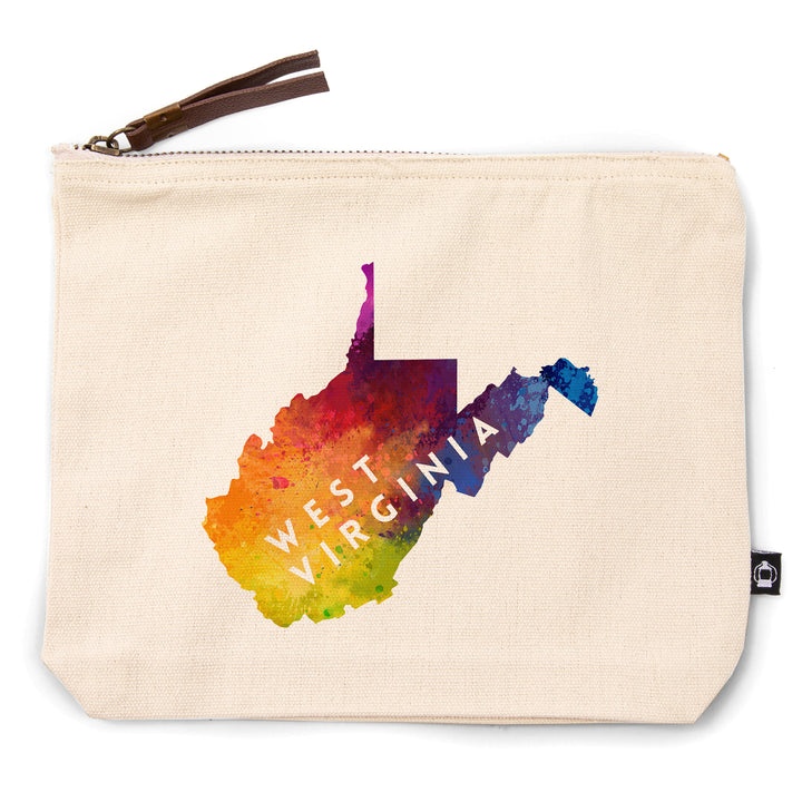 West Virginia, State Abstract Watercolor, Contour, Accessory Go Bag