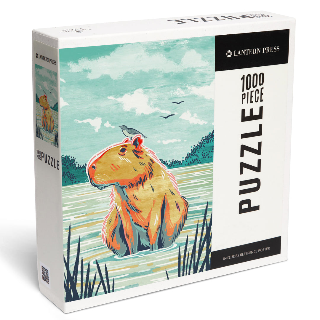 Graphic Pastel, Capybara, 1000 Piece Jigsaw Puzzle